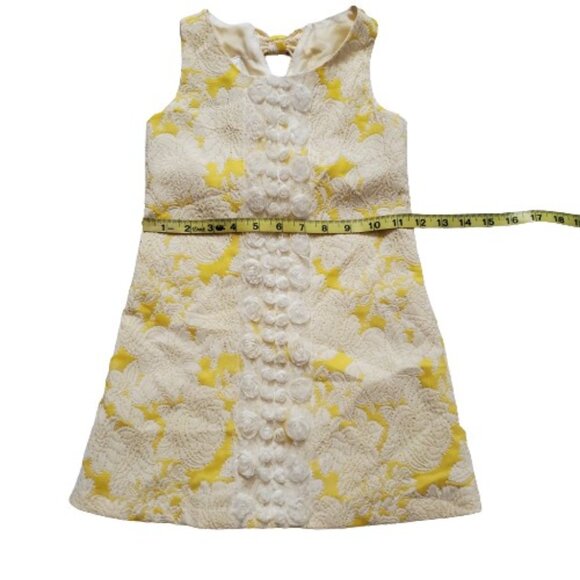 Iris & Ivy Toddler Girls Yellow Embroidered Lace Bow Sleeveless A-Line Dress 4T - Picture 14 of 15